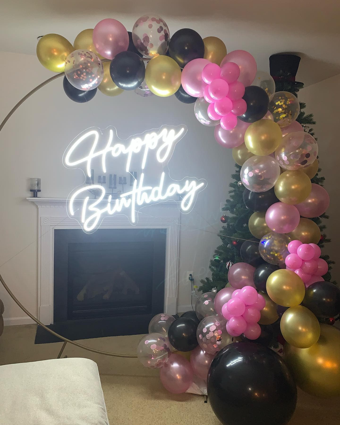 Custom balloon decor for New Year event