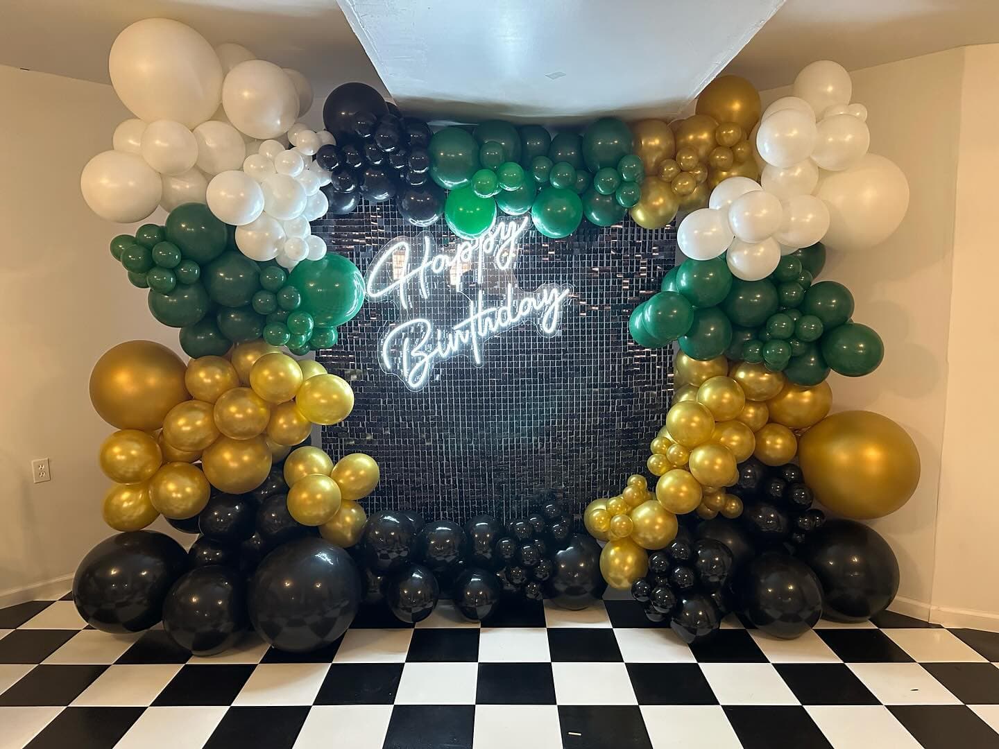Elegant balloon decor for January celebration