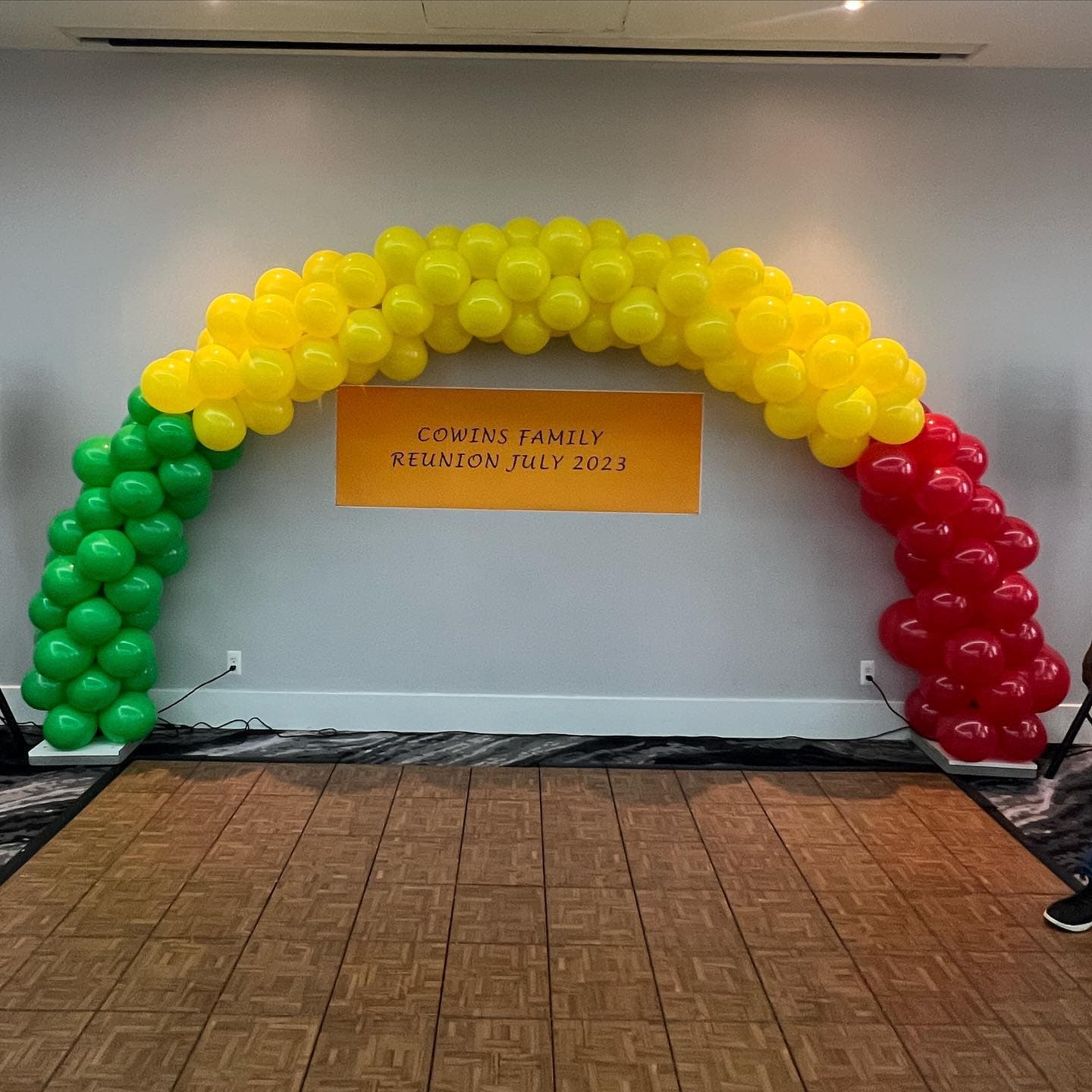 Elegant balloon event decor installation