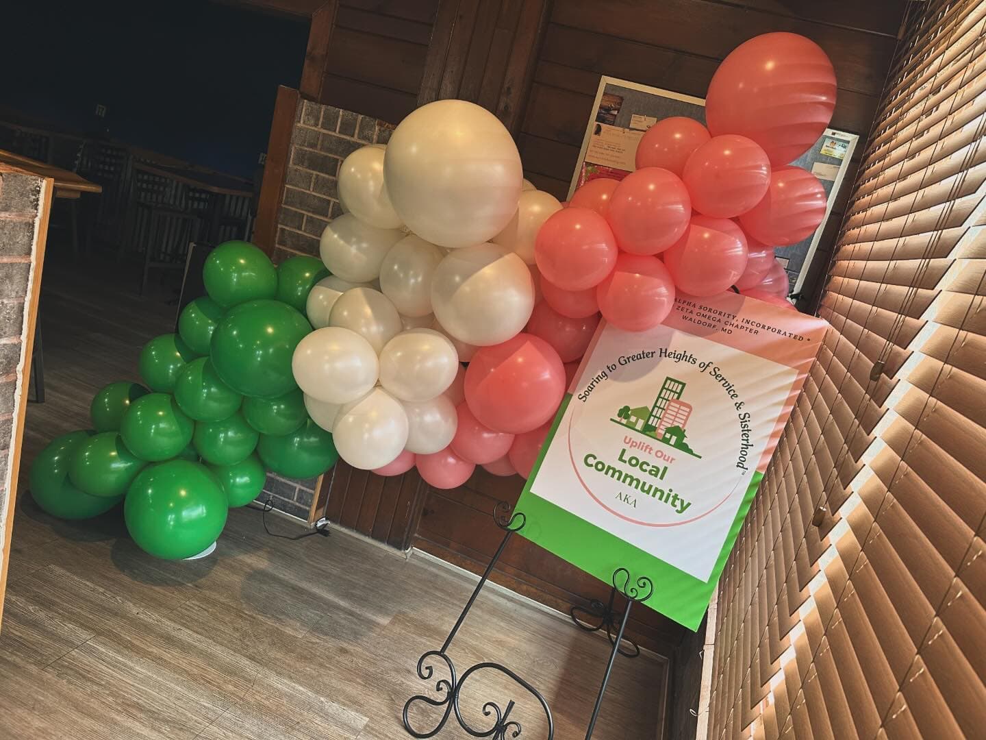 Custom balloon installation for March 2024 event